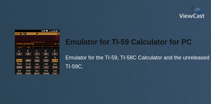 Emulator for TI-59 Calculator for PC screenshot