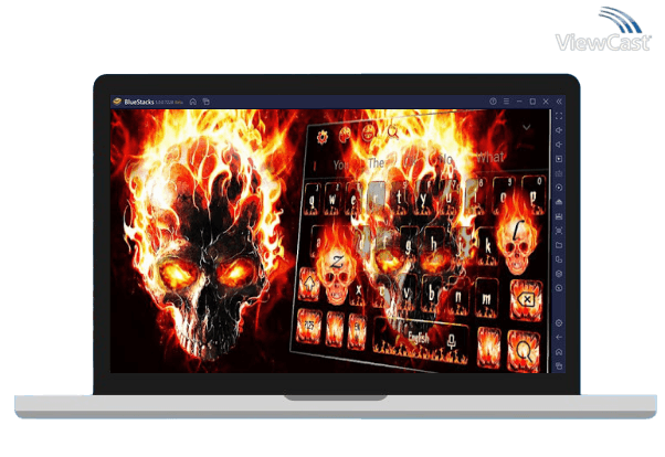 Run Horror Flame skull Keyboard Theme on PC