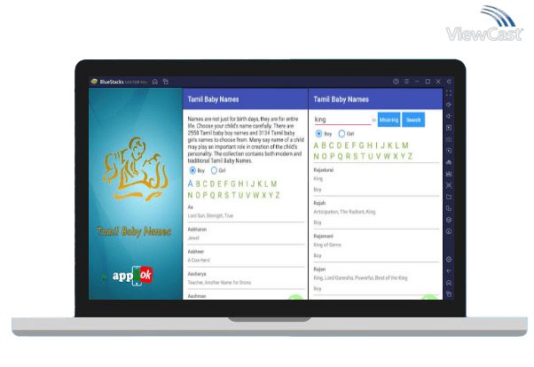 Run Tamil Baby Names & Meanings 5500+ on PC